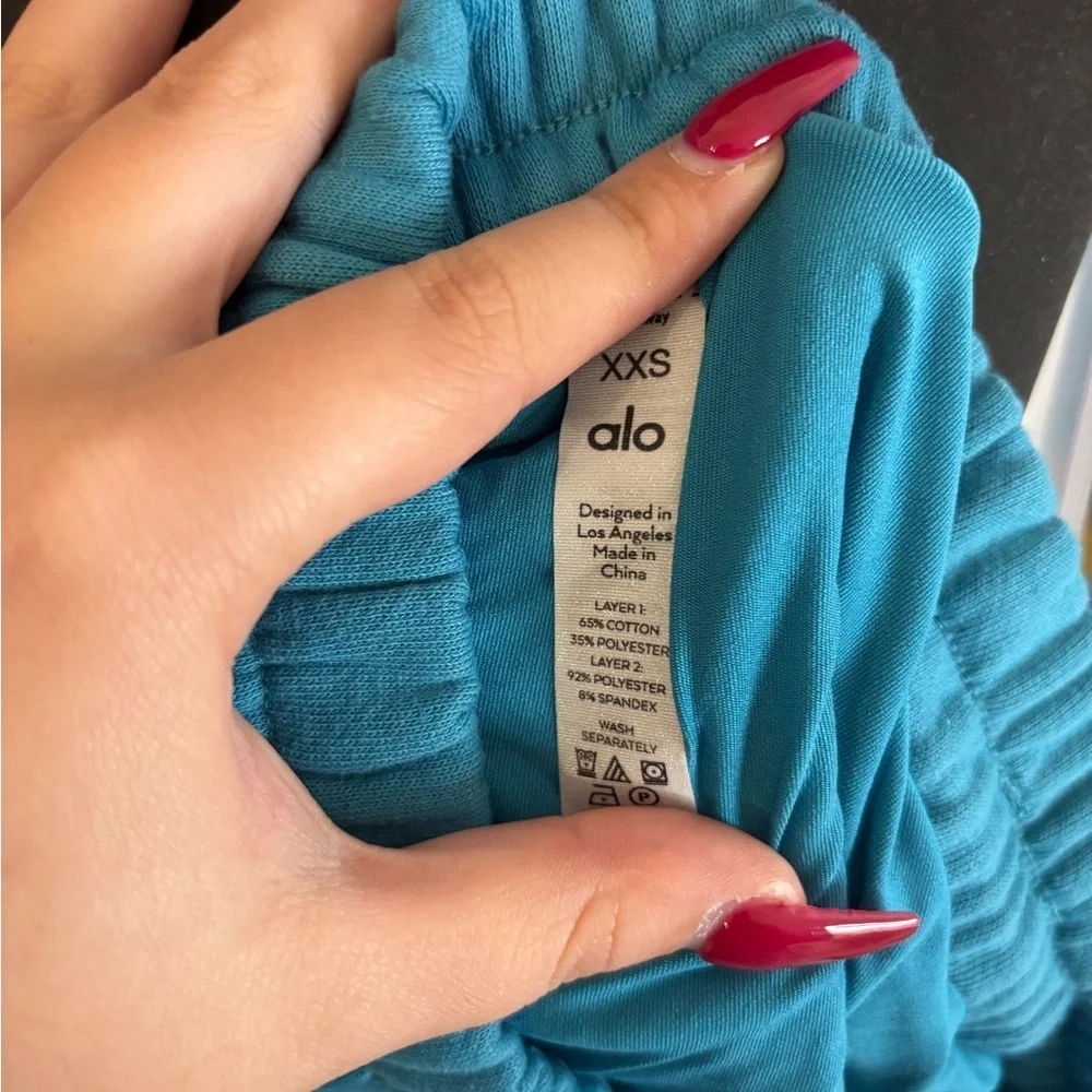 Alo Accolade high waisted sweat skirt blue/teal athletic size XXS